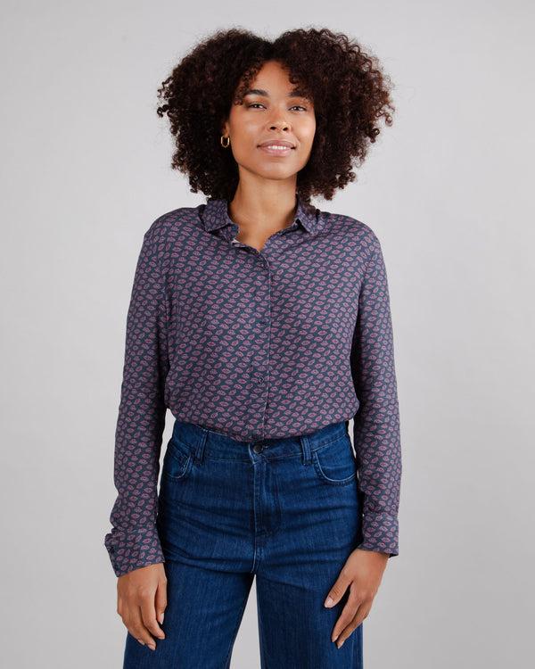 Brava Fabrics Blusa Lips Prune