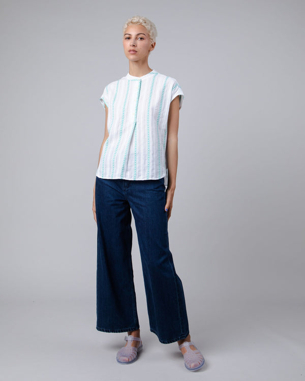 Brava Fabrics Blusa Mao Heart Blanca