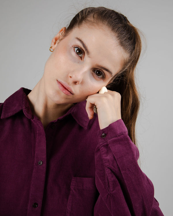 Brava Fabrics Blusa Micropana Boxy Prune