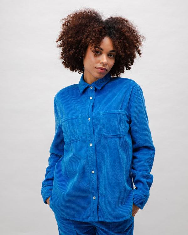 Brava Fabrics Blusa Oversize Pana Azul