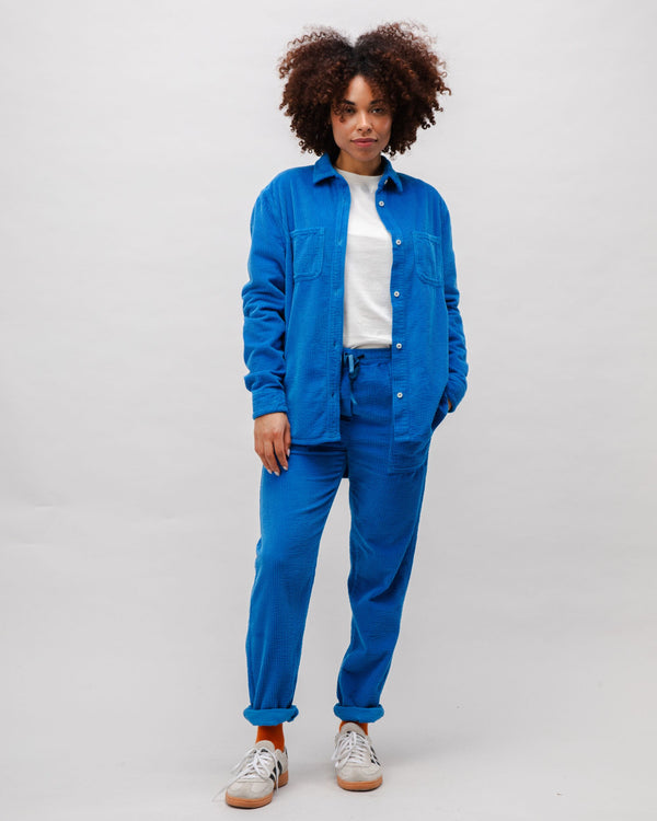 Brava Fabrics Blusa Oversize Pana Azul