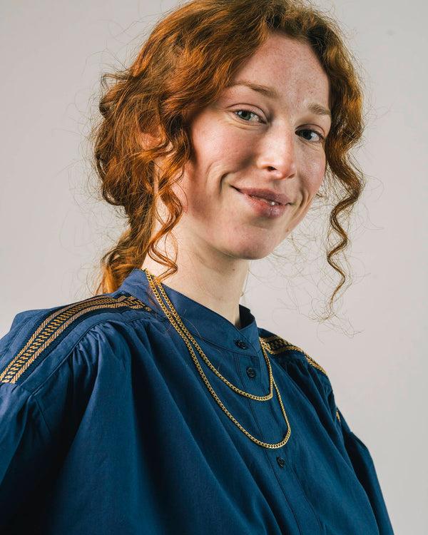 Brava Fabrics Blusa Ribbon Navy