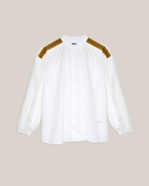Brava Fabrics Blusa Ribbon Off White