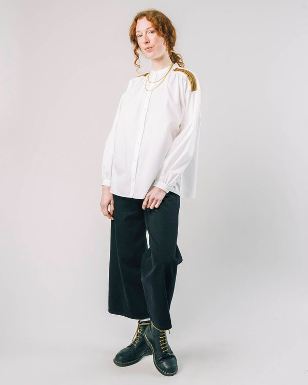 Brava Fabrics Blusa Ribbon Off White