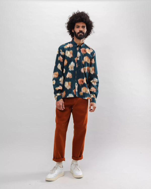 Brava Fabrics Camisa Algodón Nebula Azul