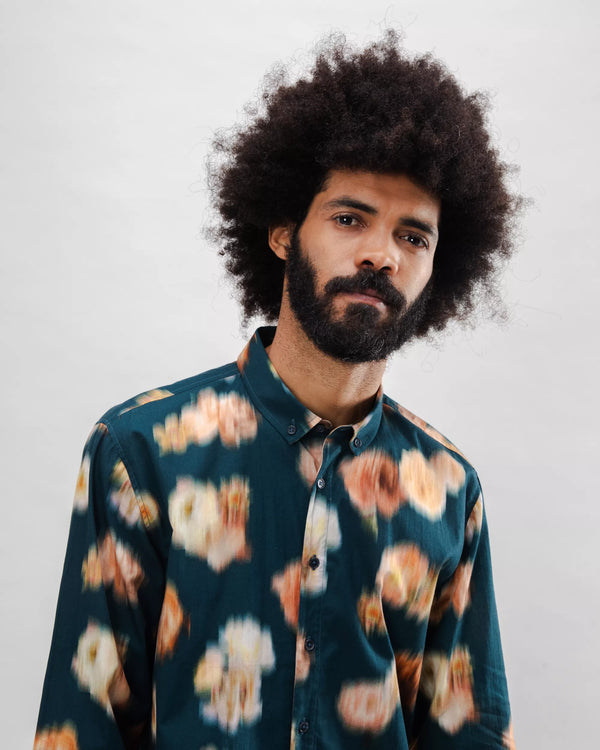 Brava fabrics Camisa Algodón Nebula Azul