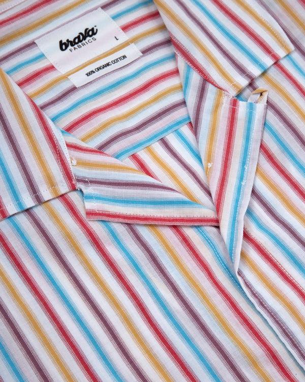 Brava Fabrics Camisa Aloha Downtown Stripes