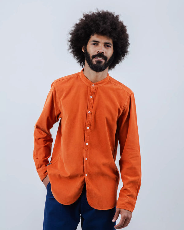Brava fabrics Camisa de pana Baby Mao Burnt Orange