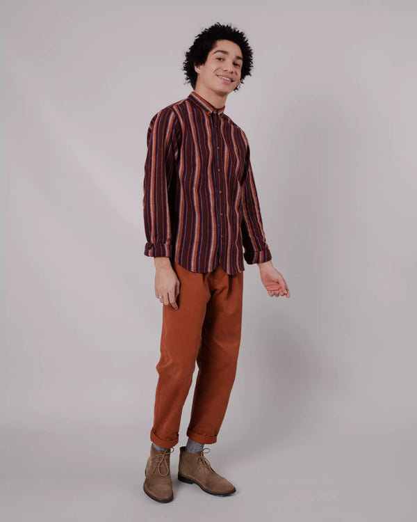 Brava Fabrics Camisa Franela Barre Orange