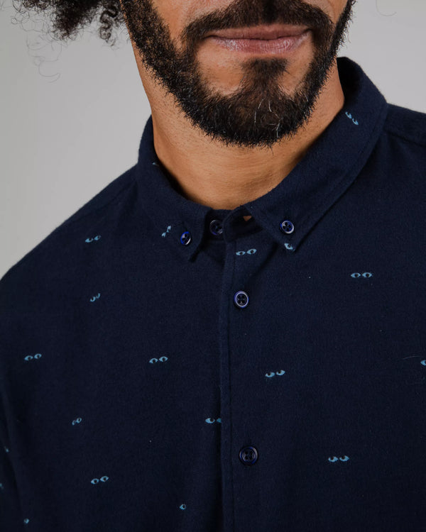 Brava fabrics Camisa Franela Eyes Navy