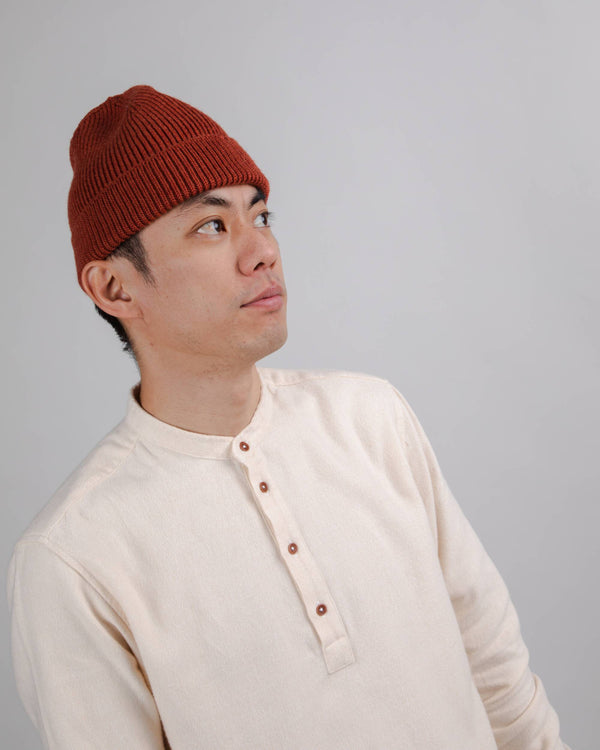 Brava Fabrics Camisa Franela Henley Nuuk Mao Ecru