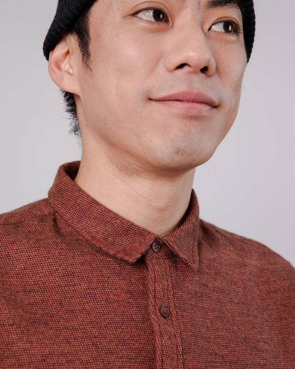 Brava Fabrics Camisa Franela Mouline Orange