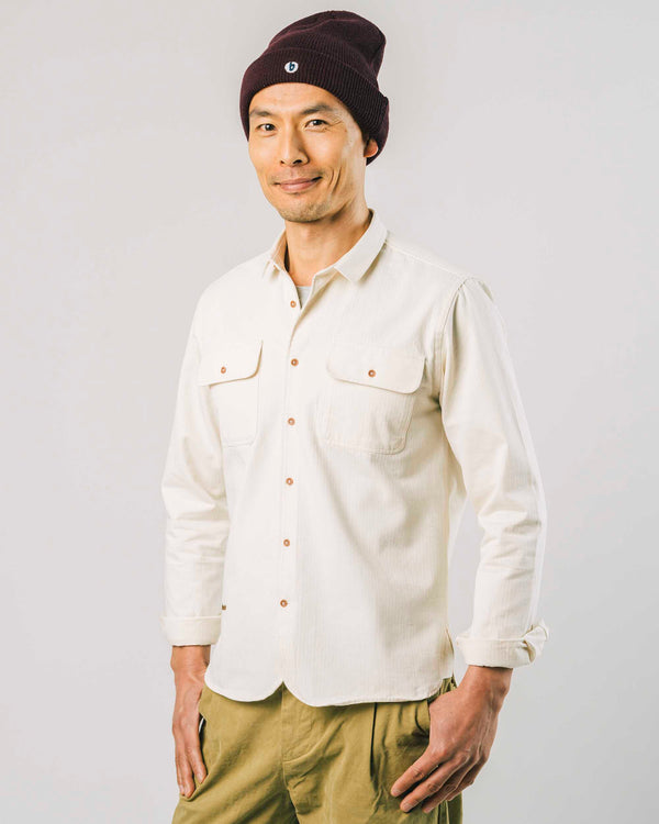 Brava fabrics Camisa Herringbone Ecru