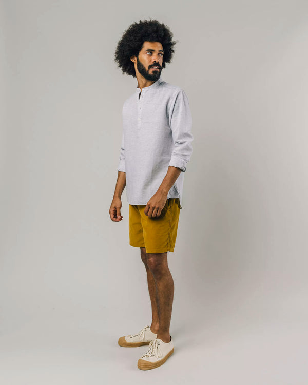 Brava Fabrics Camisa Slub Henley Azul