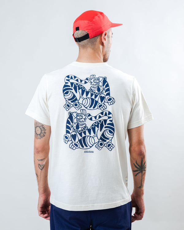 Brava fabrics Camiseta Asis Percales Tigris Ecru