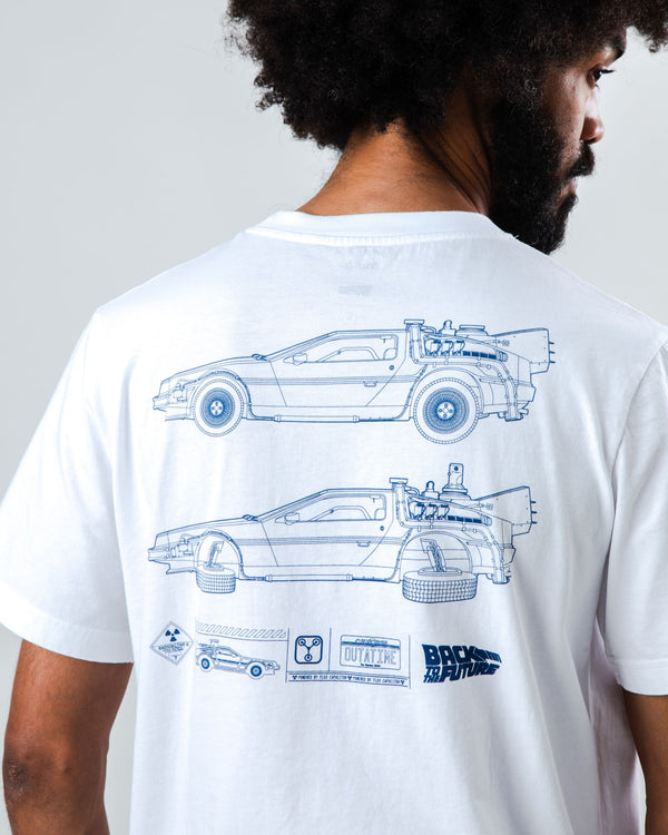 Brava fabrics Camiseta BTTF Blueprint Blanca
