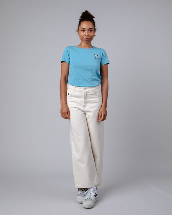 Brava Fabrics Camiseta Peanuts Beach Azul