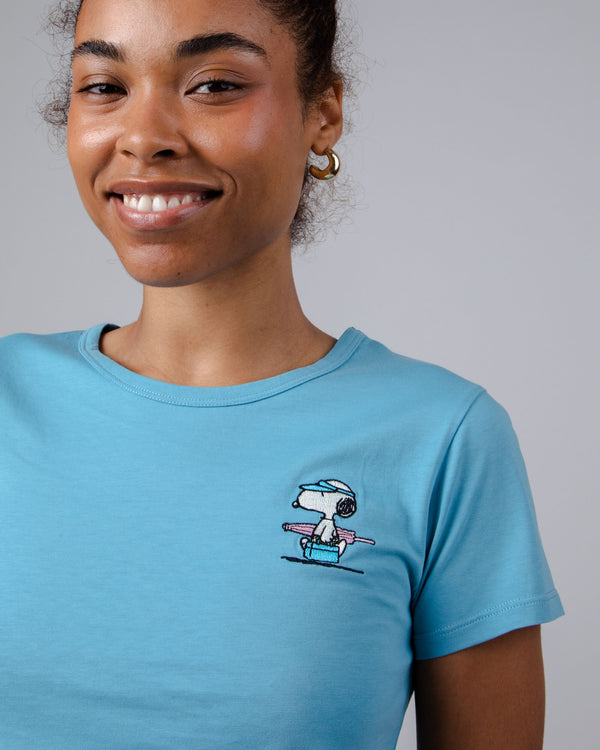 Brava fabrics Camiseta Peanuts Beach Azul