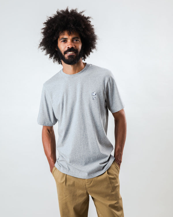 Brava Fabrics Camiseta Peanuts Snoopy Gris Melange