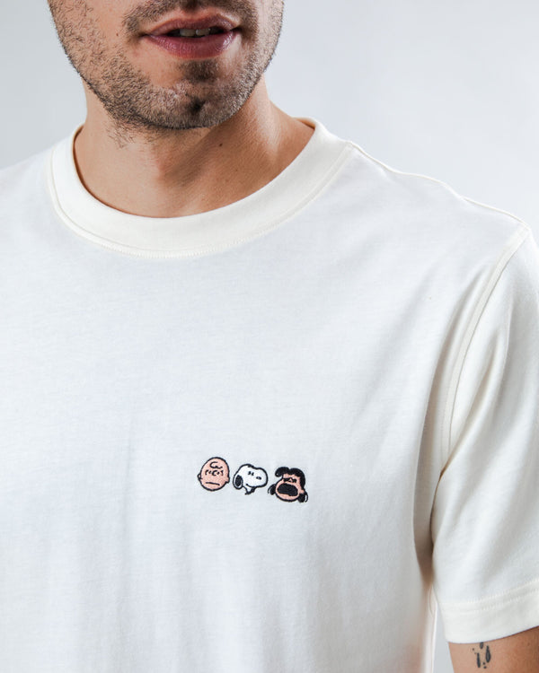 Brava fabrics Camiseta Peanuts The Gang Ecru