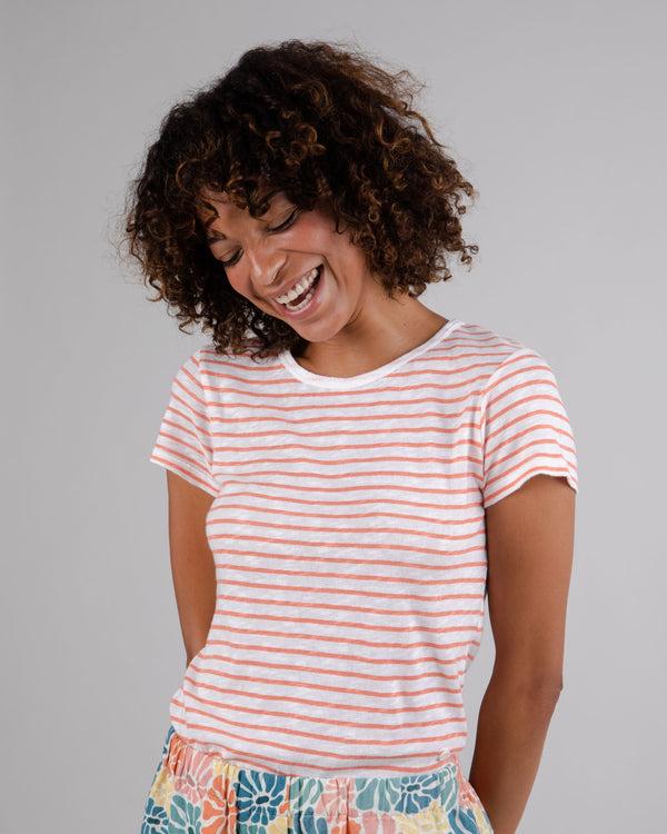 Brava fabrics Camiseta Rayas Coral