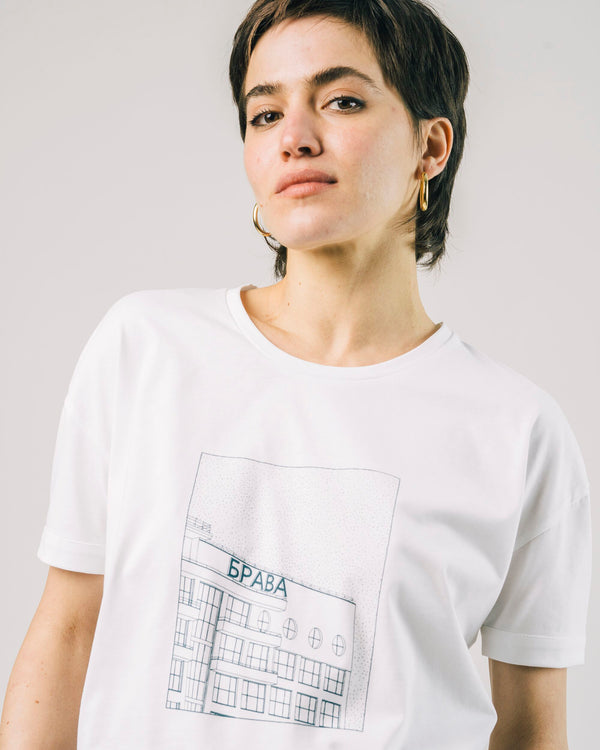 Brava Fabrics Camiseta Slim District White