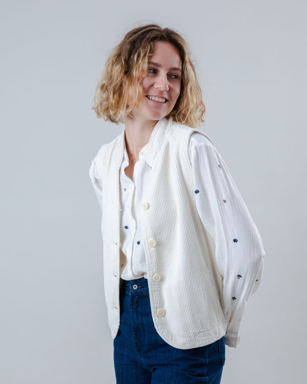 Brava Fabrics Chaleco De Pana Ecru