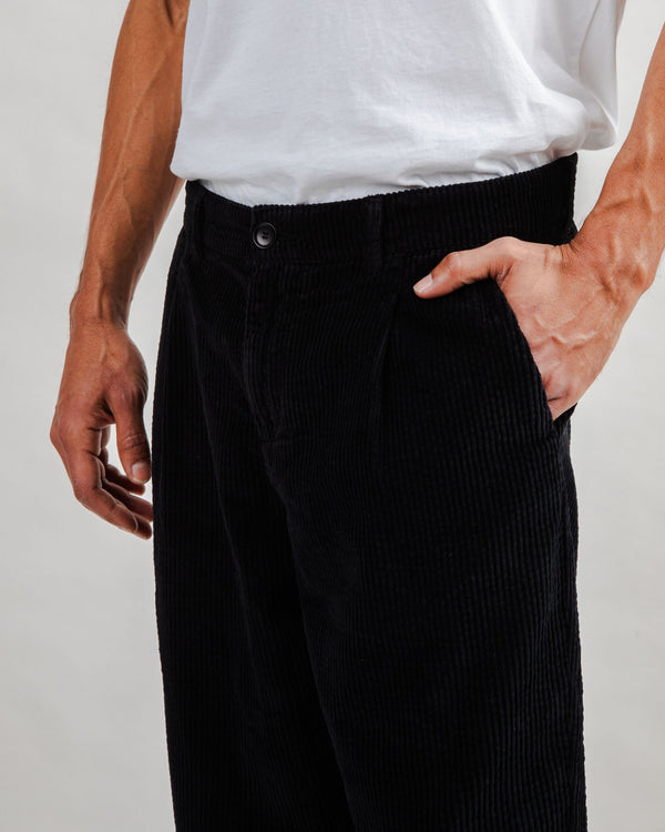 Brava Fabrics Corduroy Pleated Chino Pants Black