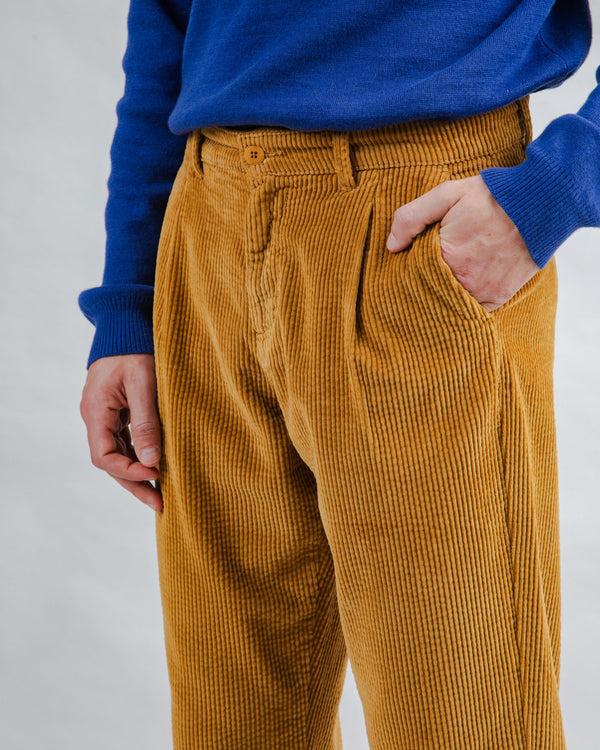 Brava Fabrics Corduroy Pleated Chino Pants Camel