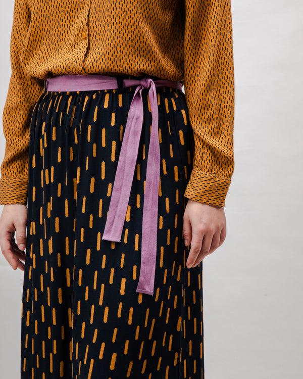 Brava Fabrics Falda Viscosa Larga Mist Negra