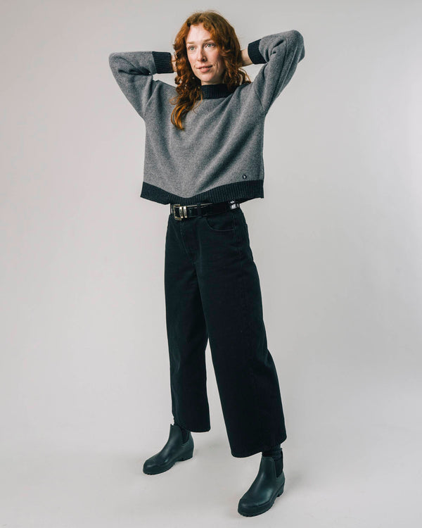 Brava Fabrics Jersey Back Buttons Grey