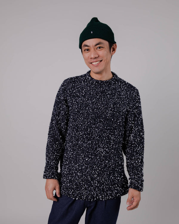 Brava fabrics Jersey Lana Two Tones Navy