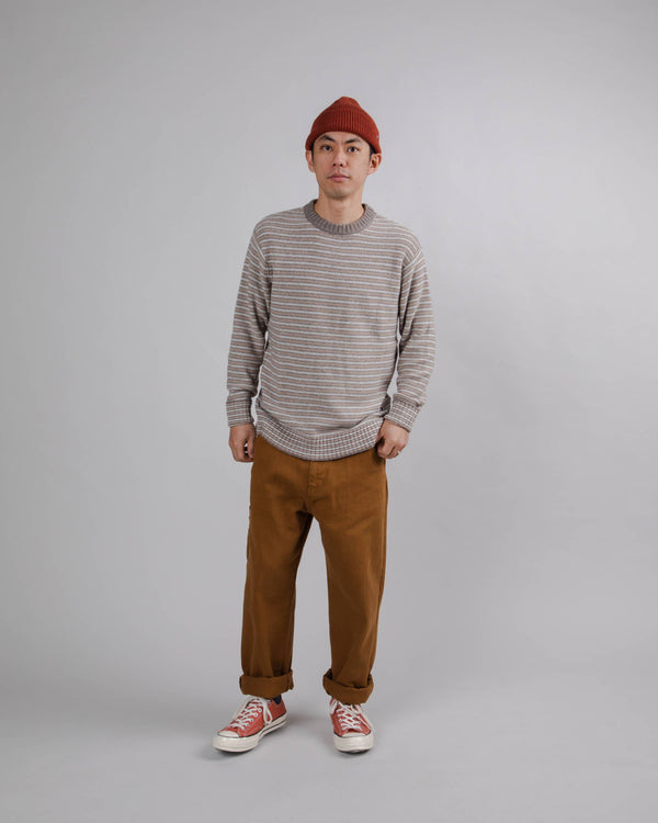 Brava Fabrics Jersey Stripes Brown