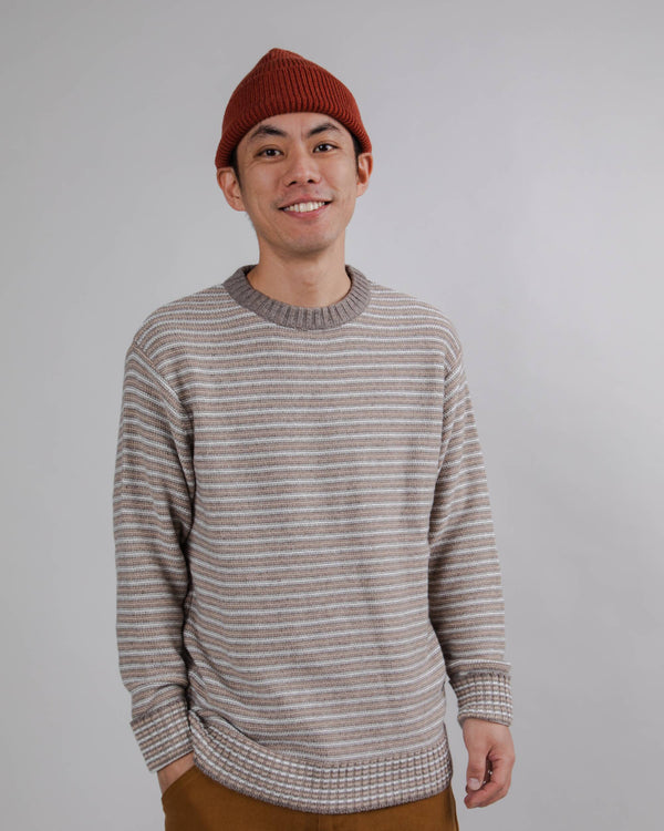 Brava fabrics Jersey Stripes Brown