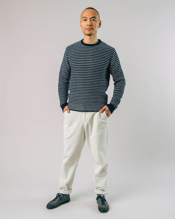 Brava Fabrics Jersey Stripes Navy