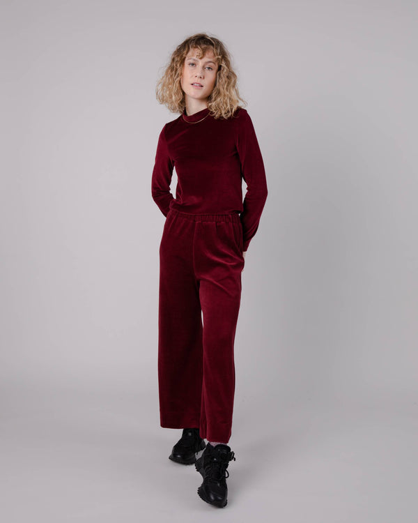 Brava Fabrics Pantalón Ancho De Pana Prune