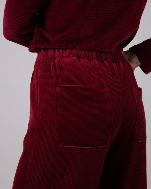 Brava Fabrics Pantalón Ancho De Pana Prune