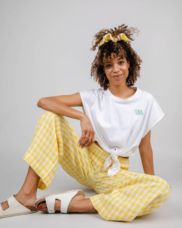 Brava Fabrics Pantalón Ancho Lorena Lemon