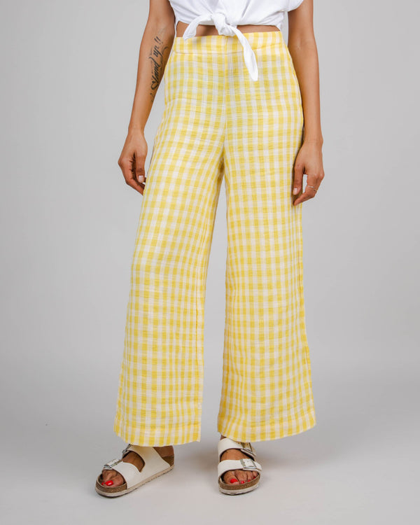 Brava fabrics Pantalón Ancho Lorena Lemon