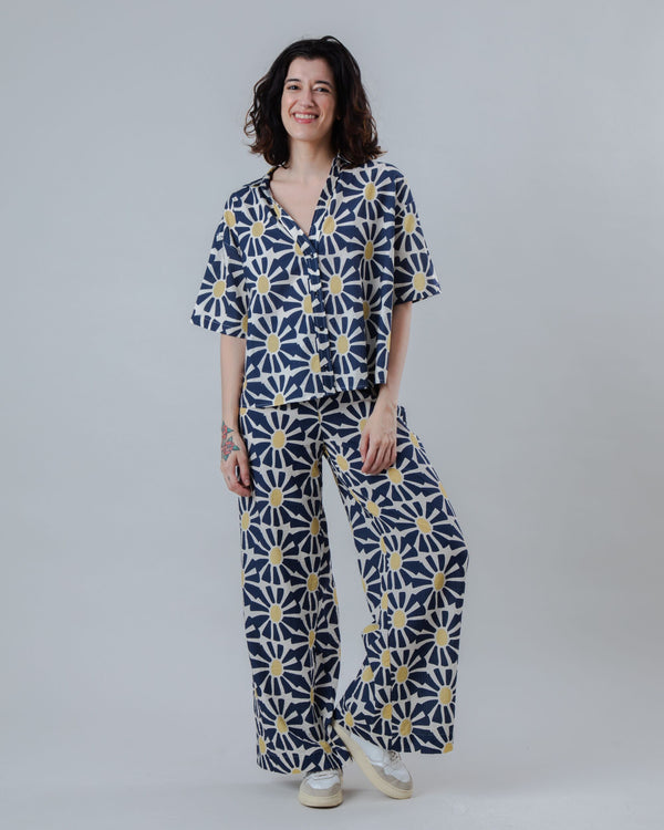 Brava Fabrics Pantalón Ancho Marisol Navy