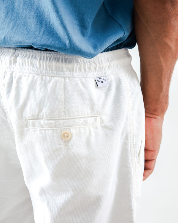 Brava Fabrics Pantalón Corto Micro Pana Ecru