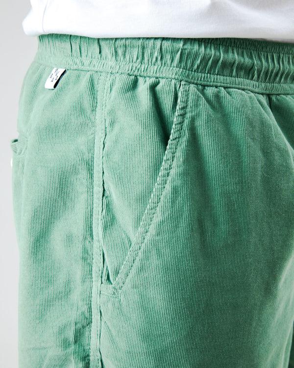 Brava Fabrics Pantalón Corto Micro Pana Verde