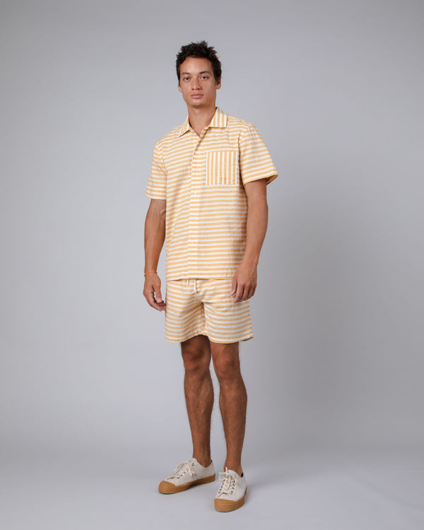 Brava Fabrics Pantalón Corto Rayas Amarillo