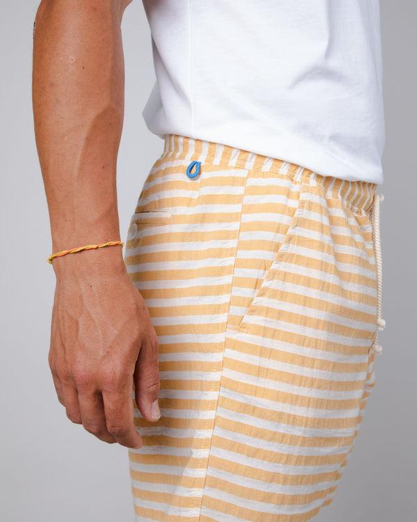 Brava Fabrics Pantalón Corto Rayas Amarillo