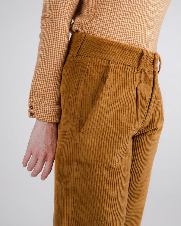 Brava Fabrics Pantalón De Pana Con Pinzas Camel