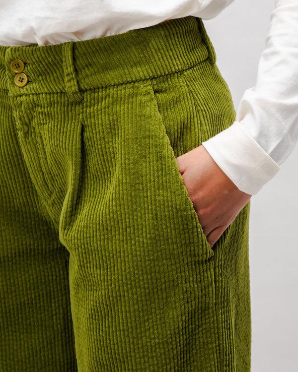Brava Fabrics Pantalón De Pana Con Pinzas Green