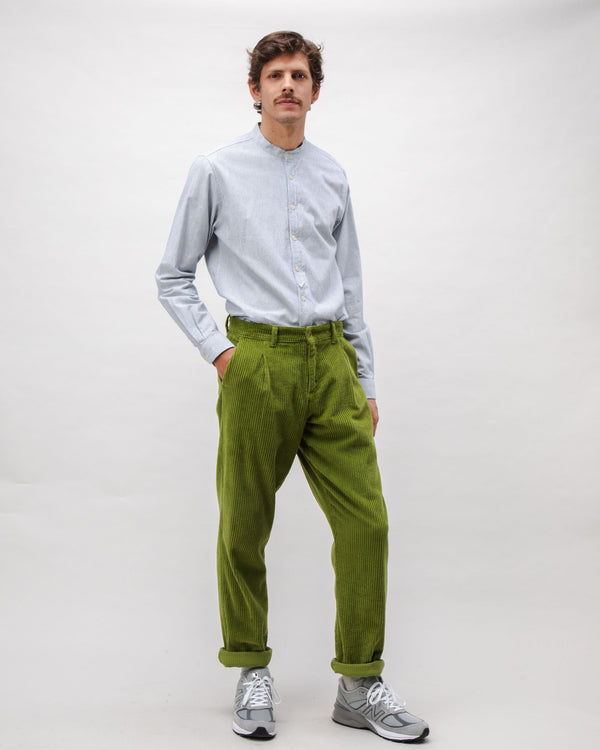Brava Fabrics Pantalón De Pana Con Pinzas Green