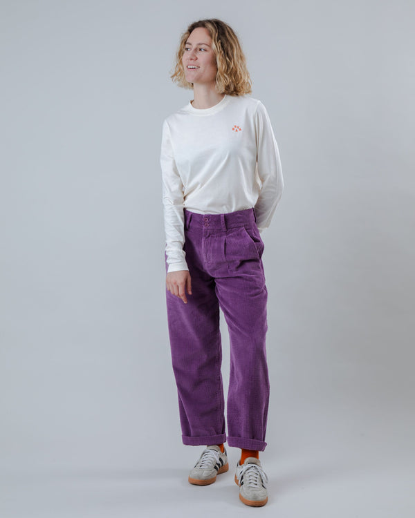 Brava fabrics Pantalón de Pana con Pinzas Orchid
