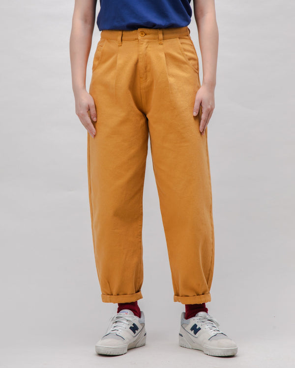 Brava Fabrics Pantalón Pegged Algodón Sarga Ochre
