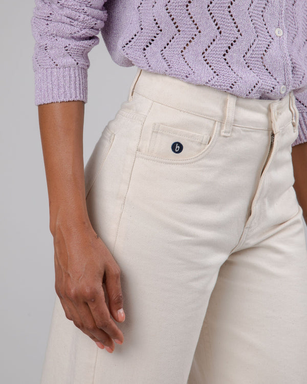 Brava Fabrics Pantalón Sarga 5 Pocket Ecru